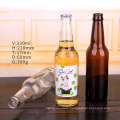 wholesale 330ml amber beer wine beverage liquor glass bottles with crown cap